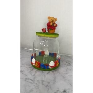 Hallmark Gifts Sleeping Teddy Bear Vintage Ceramic Cookie Jar With Lid
